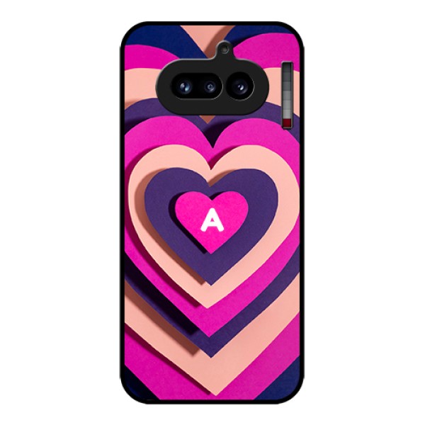 Nothing Phone 4A 5G Custom Glass Phone Case - Cute Heart Pattern Design