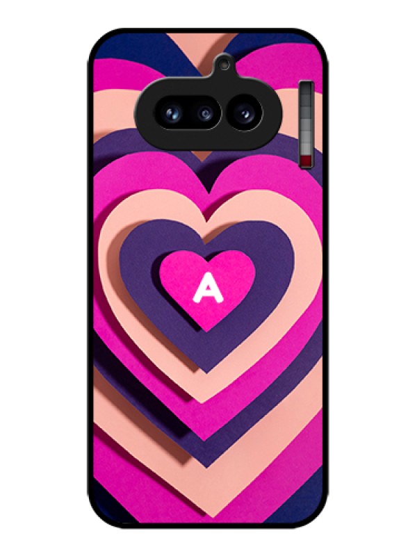 Custom Nothing Phone 4A 5G Custom Glass Phone Case - Cute Heart Pattern Design