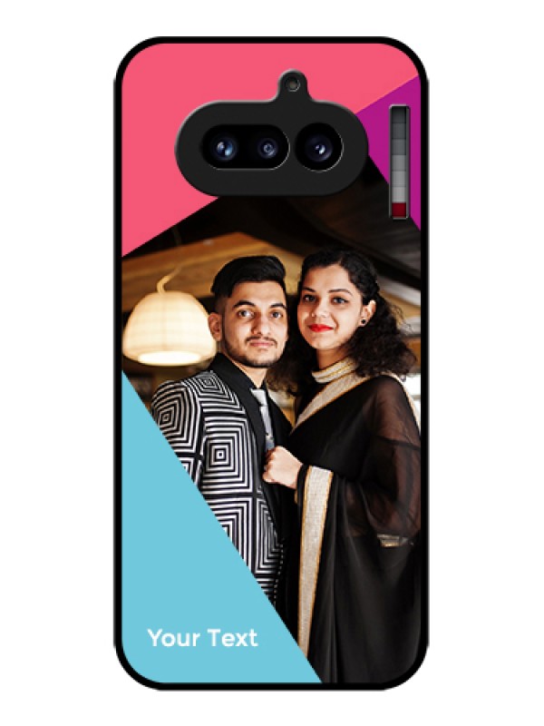 Custom Nothing Phone 4A 5G Custom Glass Phone Case - Stacked Triple Colour Design
