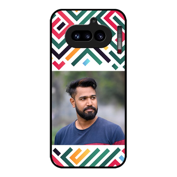 Nothing Phone 4A 5G Custom Glass Phone Case - Colorful Maze Pattern Design Nothing Phone 4A 5G Custom Glass Phone Case - Colorful Maze Pattern Design