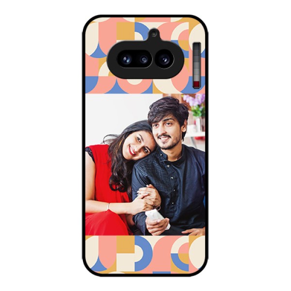 Nothing Phone 4A 5G Custom Glass Phone Case - Semi - Circle Maze Pattern Design Nothing Phone 4A 5G Custom Glass Phone Case - Semi - Circle Maze Pattern Design
