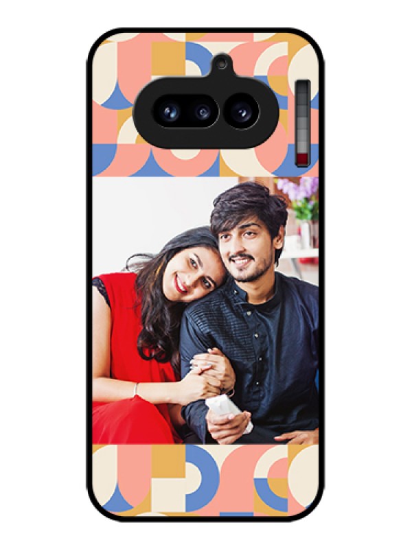 Custom Nothing Phone 4A 5G Custom Glass Phone Case - Semi - Circle Maze Pattern Design