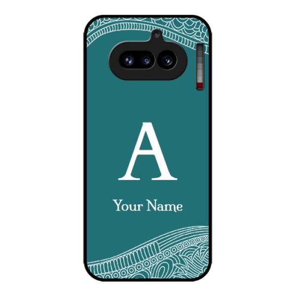 Nothing Phone 4A 5G Custom Glass Phone Case - Line Art Pattern With Custom Name Design Nothing Phone 4A 5G Custom Glass Phone Case - Line Art Pattern With Custom Name Design