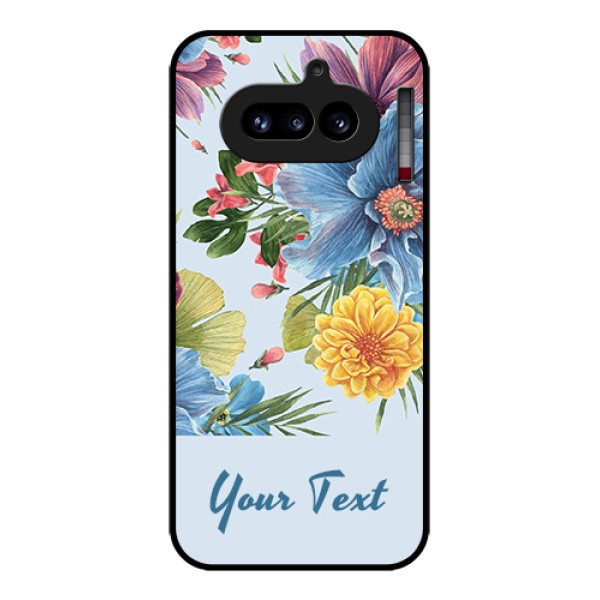 Nothing Phone 4A 5G Custom Glass Phone Case - Stunning Watercolored Flowers Painting Design
