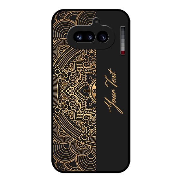Nothing Phone 4A 5G Custom Glass Phone Case - Mandala Art With Custom Text Design