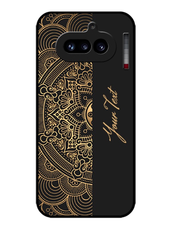Custom Nothing Phone 4A 5G Custom Glass Phone Case - Mandala Art With Custom Text Design