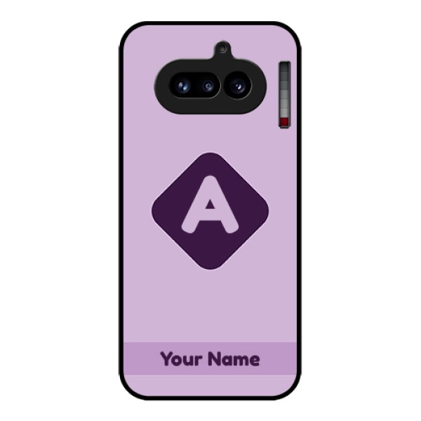 Nothing Phone 4A 5G Custom Glass Phone Case - Custom Letter In Curved Badge Design Nothing Phone 4A 5G Custom Glass Phone Case - Custom Letter In Curved Badge Design