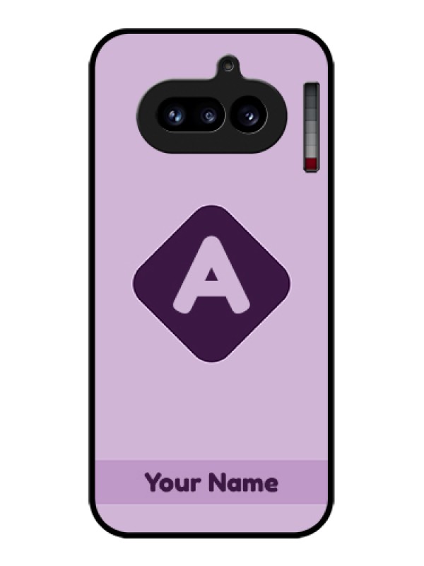 Custom Nothing Phone 4A 5G Custom Glass Phone Case - Custom Letter In Curved Badge Design