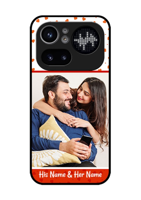 Nothing Phone 4A Pro 5G Custom Glass Phone Case - Orange Love Symbol Design