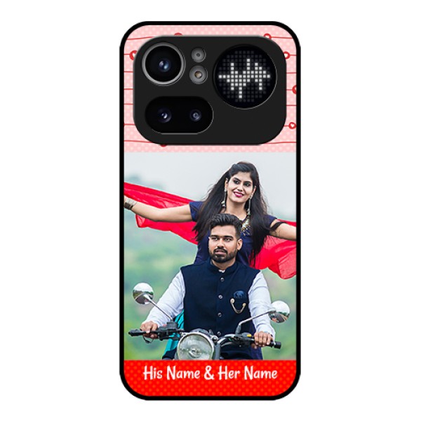 Nothing Phone 4A Pro 5G Custom Glass Phone Case - Red Pattern Case Design