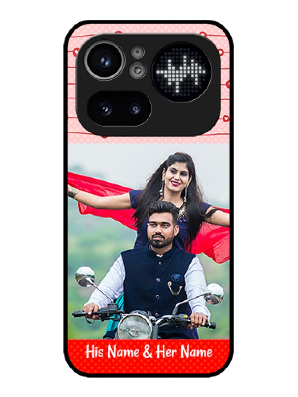 Custom Nothing Phone 4A Pro 5G Custom Glass Phone Case - Red Pattern Case Design