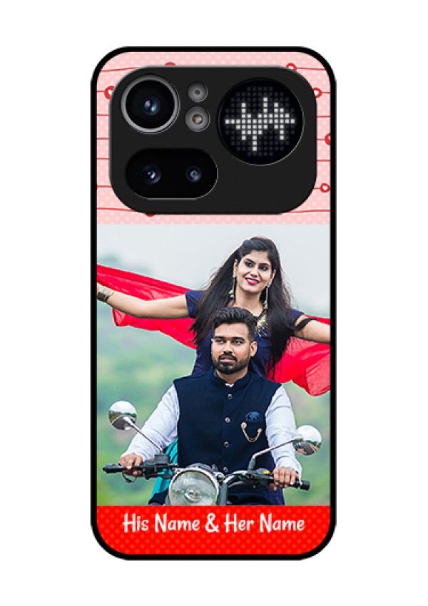 Nothing Phone 4A Pro 5G Custom Glass Phone Case - Red Pattern Case Design