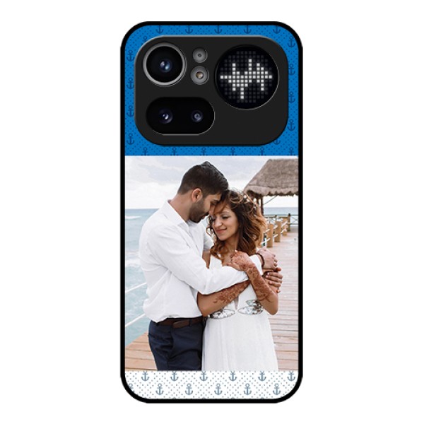 Nothing Phone 4A Pro 5G Custom Glass Phone Case - Blue Anchors Design