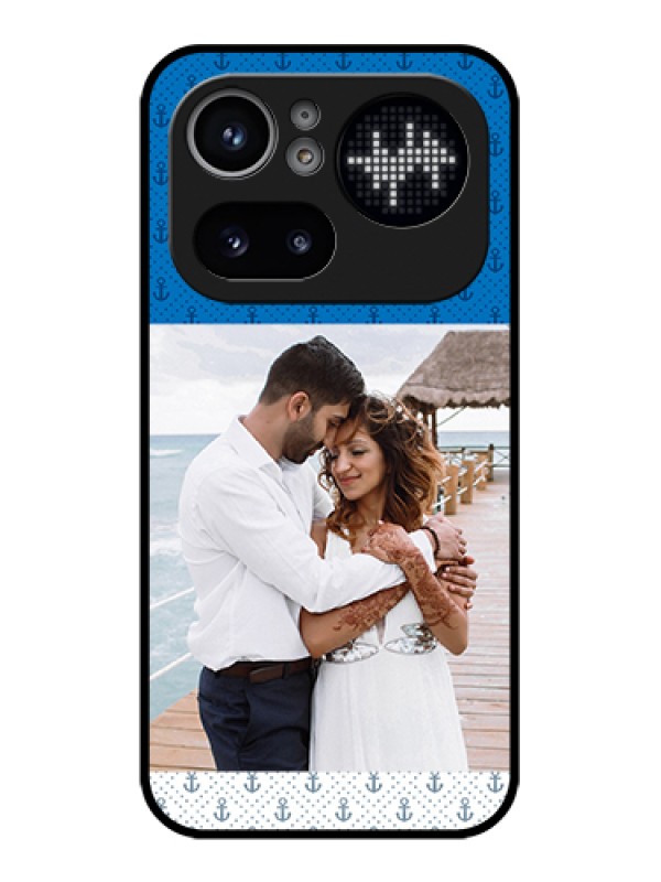 Custom Nothing Phone 4A Pro 5G Custom Glass Phone Case - Blue Anchors Design