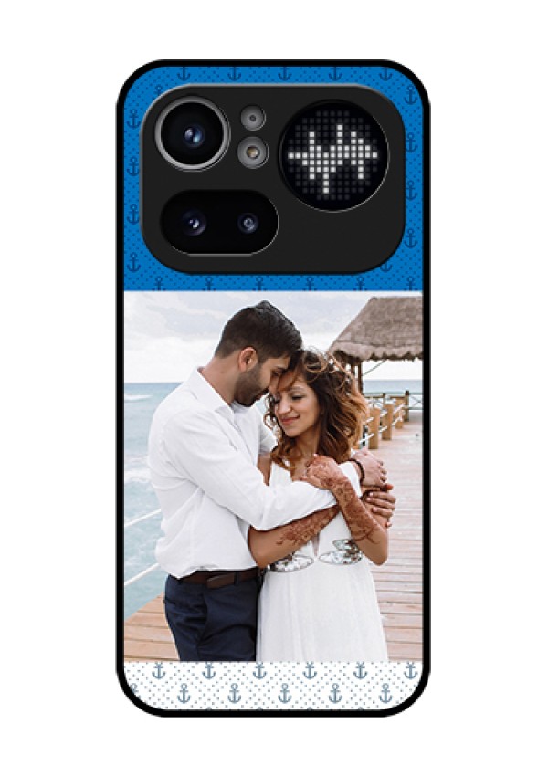 Nothing Phone 4A Pro 5G Custom Glass Phone Case - Blue Anchors Design