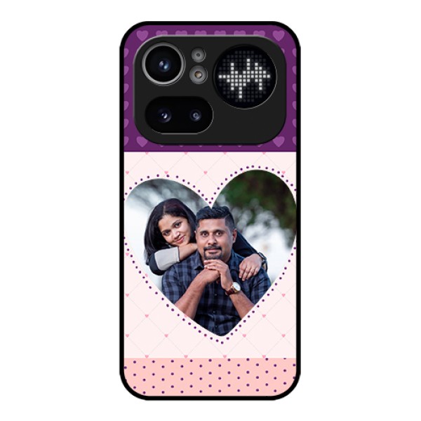 Nothing Phone 4A Pro 5G Custom Glass Phone Case - Violet Love Dots Design