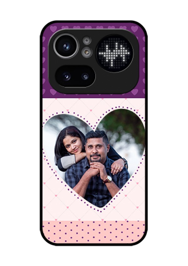 Nothing Phone 4A Pro 5G Custom Glass Phone Case - Violet Love Dots Design