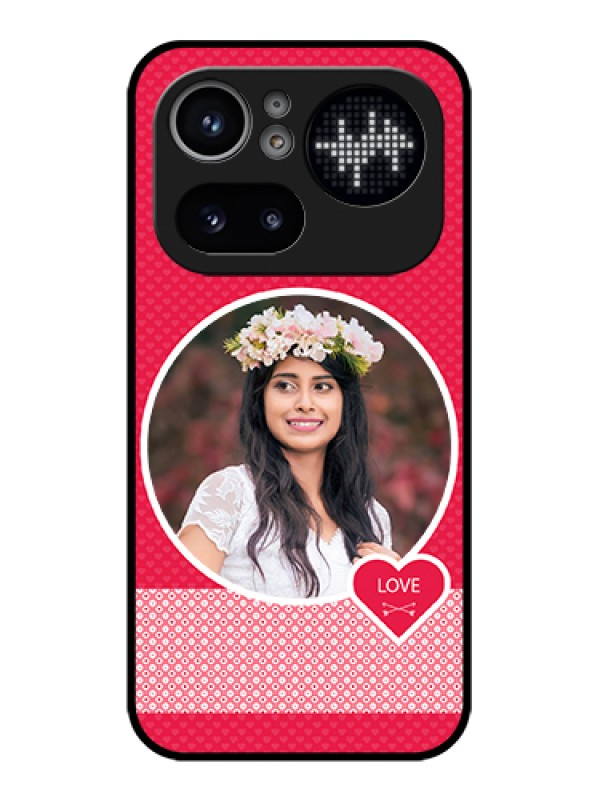 Custom Nothing Phone 4A Pro 5G Custom Glass Phone Case - Pink Color Pattern Design