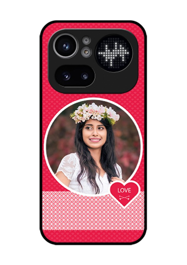 Nothing Phone 4A Pro 5G Custom Glass Phone Case - Pink Color Pattern Design