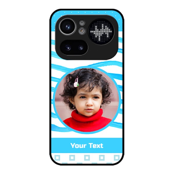 Nothing Phone 4A Pro 5G Custom Glass Phone Case - Simple Blue Case Design Nothing Phone 4A Pro 5G Custom Glass Phone Case - Simple Blue Case Design