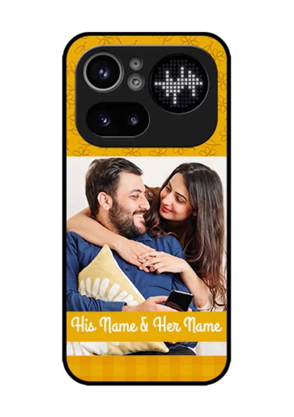 Nothing Phone 4A Pro 5G Custom Glass Phone Case - Yellow Floral Design