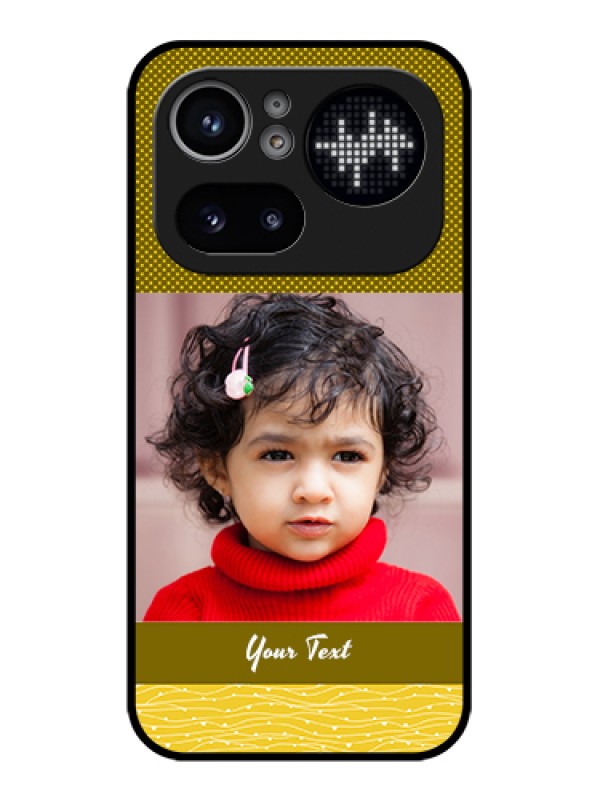 Custom Nothing Phone 4A Pro 5G Custom Glass Phone Case - Simple Green Color Design
