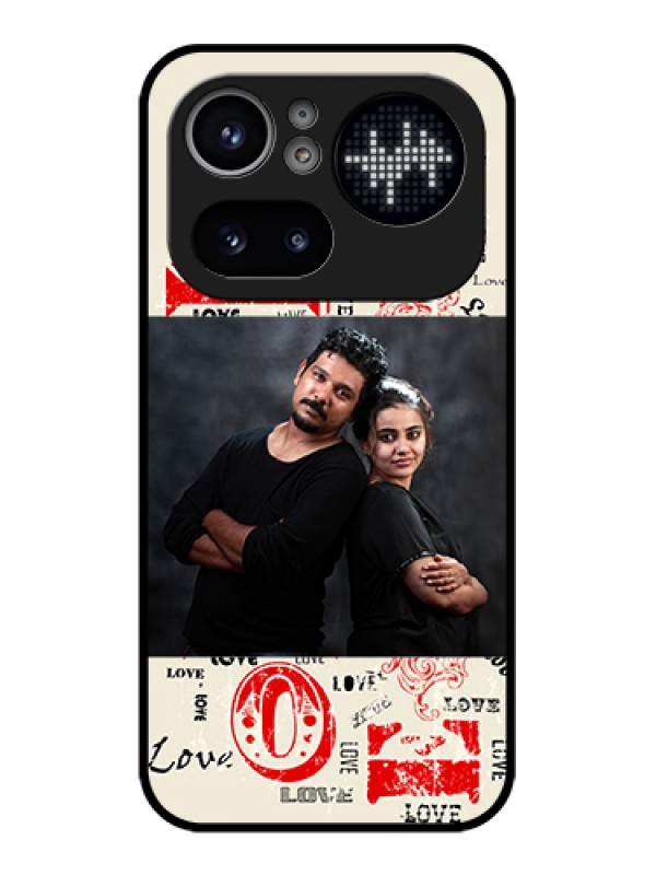 Custom Nothing Phone 4A Pro 5G Custom Glass Phone Case - Trendy Love Design Case