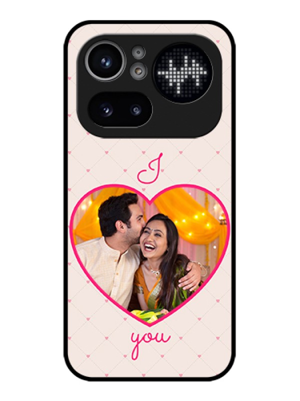 Custom Nothing Phone 4A Pro 5G Custom Glass Phone Case - Heart Shape Design