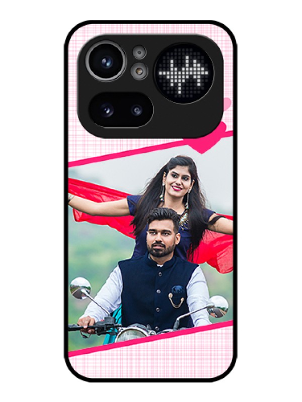 Custom Nothing Phone 4A Pro 5G Custom Glass Phone Case - Love Shape Heart Design