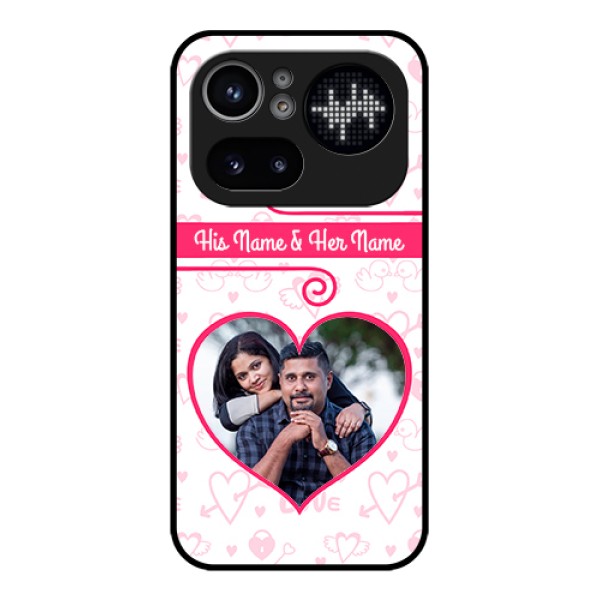 Nothing Phone 4A Pro 5G Custom Glass Phone Case - Heart Shape Love Design
