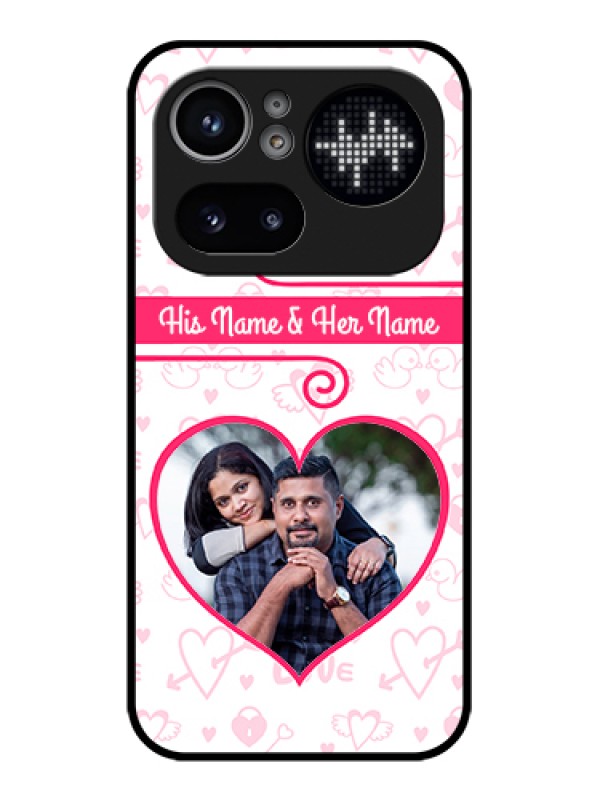 Custom Nothing Phone 4A Pro 5G Custom Glass Phone Case - Heart Shape Love Design