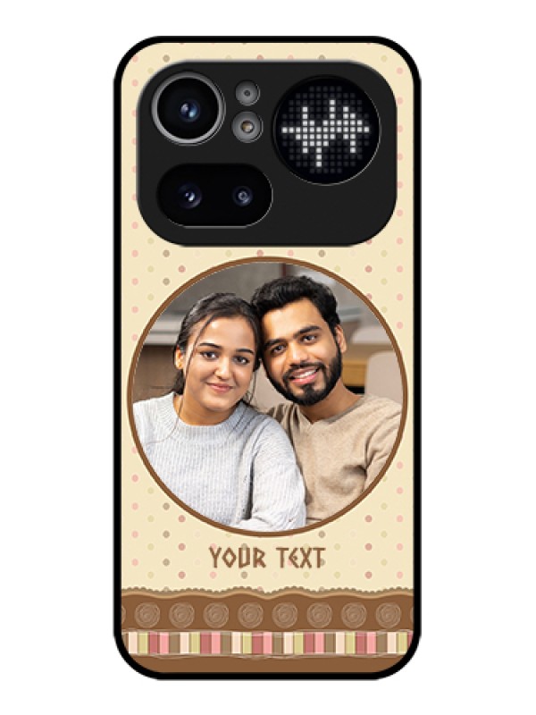 Custom Nothing Phone 4A Pro 5G Custom Glass Phone Case - Brown Dotted Mobile Case Design