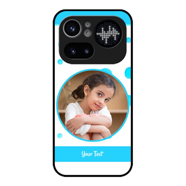 Nothing Phone 4A Pro 5G Custom Glass Phone Case - Blue Bubbles Pattern Design
