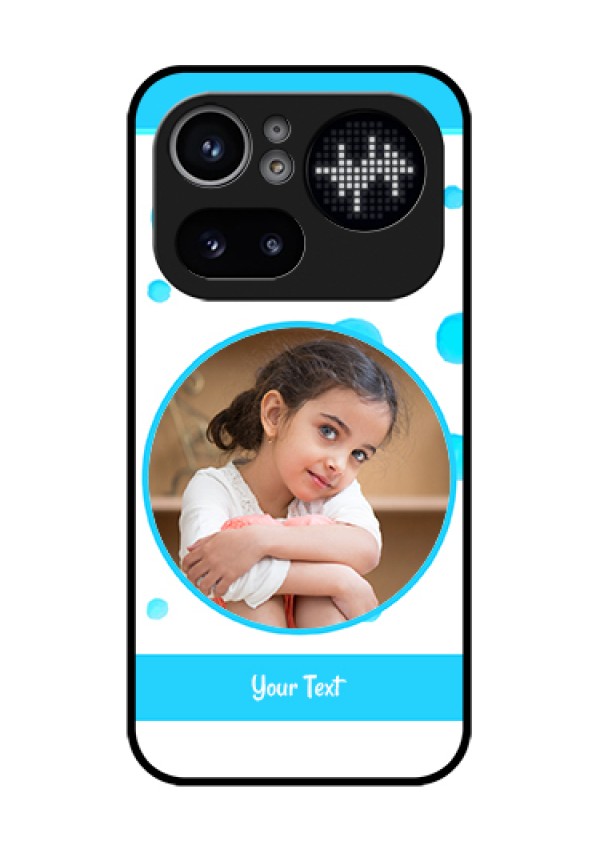 Nothing Phone 4A Pro 5G Custom Glass Phone Case - Blue Bubbles Pattern Design