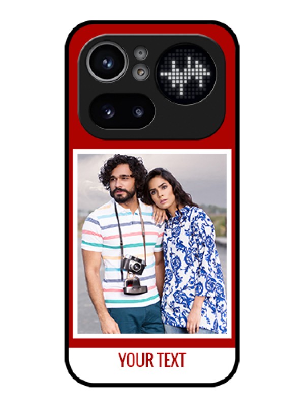 Custom Nothing Phone 4A Pro 5G Custom Glass Phone Case - Red Color Design