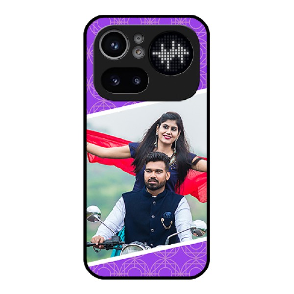 Nothing Phone 4A Pro 5G Custom Glass Phone Case - Violet Color Pattern Design