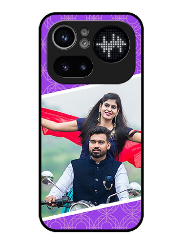 Custom Nothing Phone 4A Pro 5G Custom Glass Phone Case - Violet Color Pattern Design