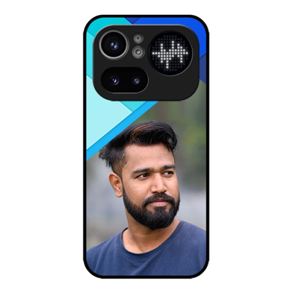 Nothing Phone 4A Pro 5G Custom Glass Phone Case - Blue Pattern Design