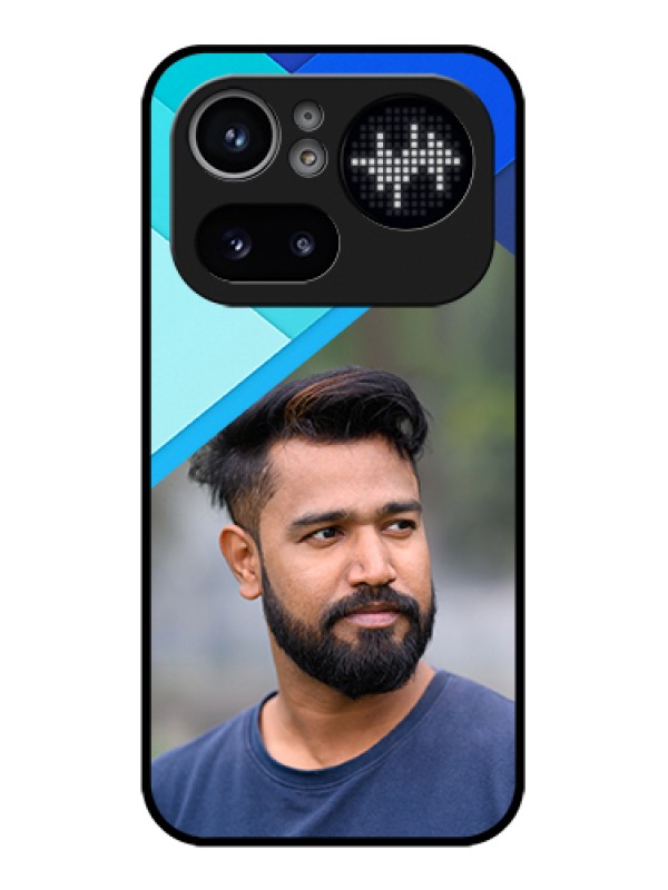 Custom Nothing Phone 4A Pro 5G Custom Glass Phone Case - Blue Pattern Design