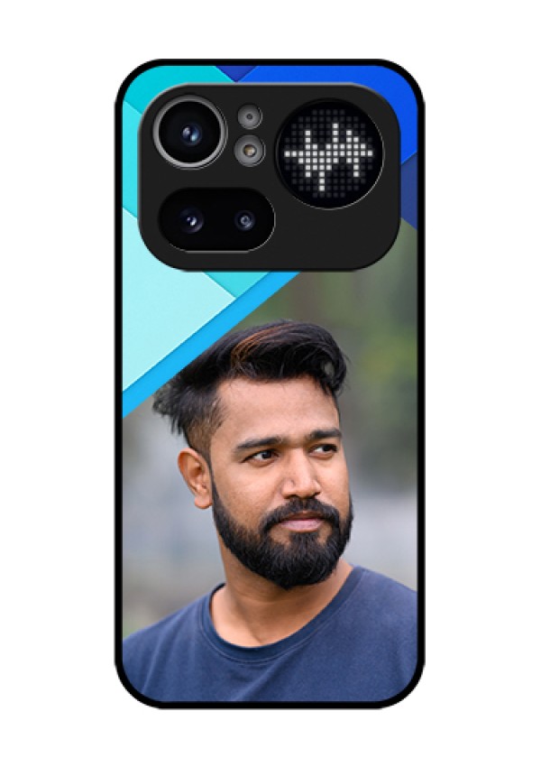 Nothing Phone 4A Pro 5G Custom Glass Phone Case - Blue Pattern Design