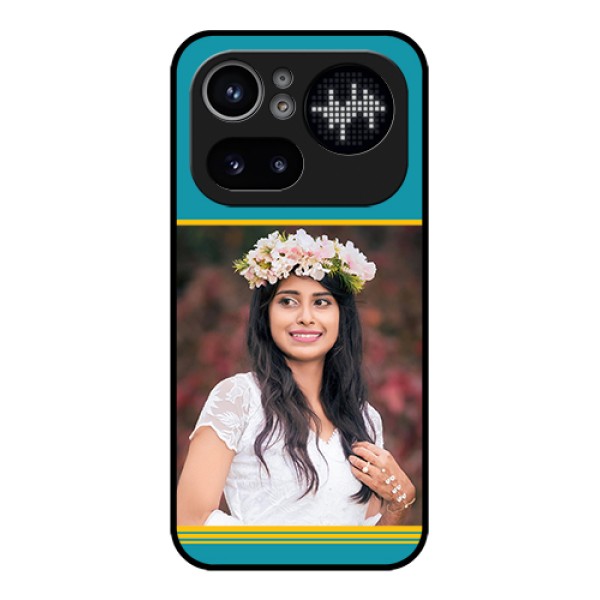 Nothing Phone 4A Pro 5G Custom Glass Phone Case - Yellow & Blue Design