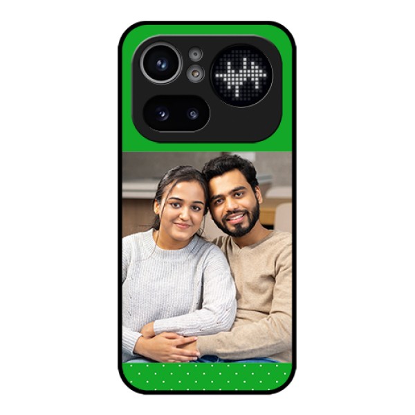 Nothing Phone 4A Pro 5G Custom Glass Phone Case - Green Pattern Design