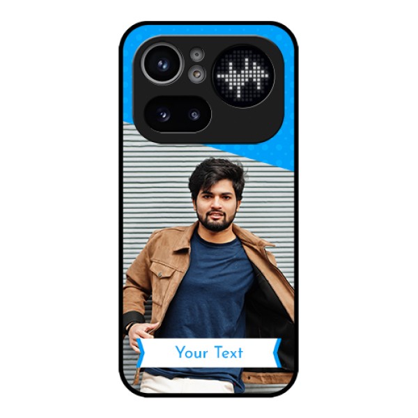 Nothing Phone 4A Pro 5G Custom Glass Phone Case - Simple Blue Color Design