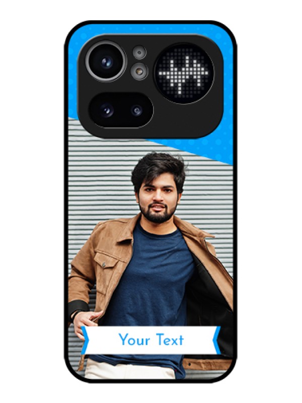 Custom Nothing Phone 4A Pro 5G Custom Glass Phone Case - Simple Blue Color Design