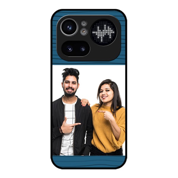 Nothing Phone 4A Pro 5G Custom Glass Phone Case - Blue Pattern Cover Design Nothing Phone 4A Pro 5G Custom Glass Phone Case - Blue Pattern Cover Design