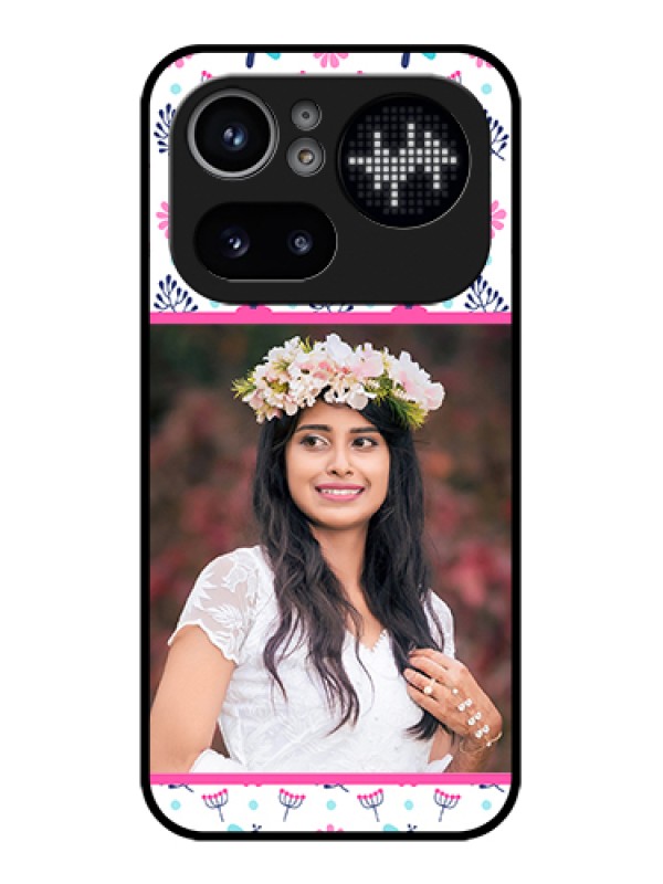 Custom Nothing Phone 4A Pro 5G Custom Glass Phone Case - Colorful Flower Design