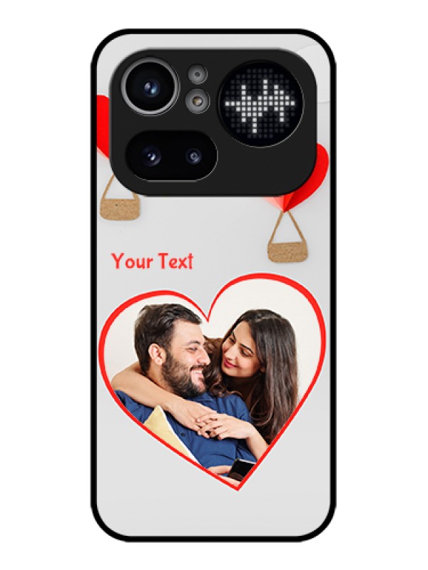 Custom Nothing Phone 4A Pro 5G Custom Glass Phone Case - Parachute Love Design