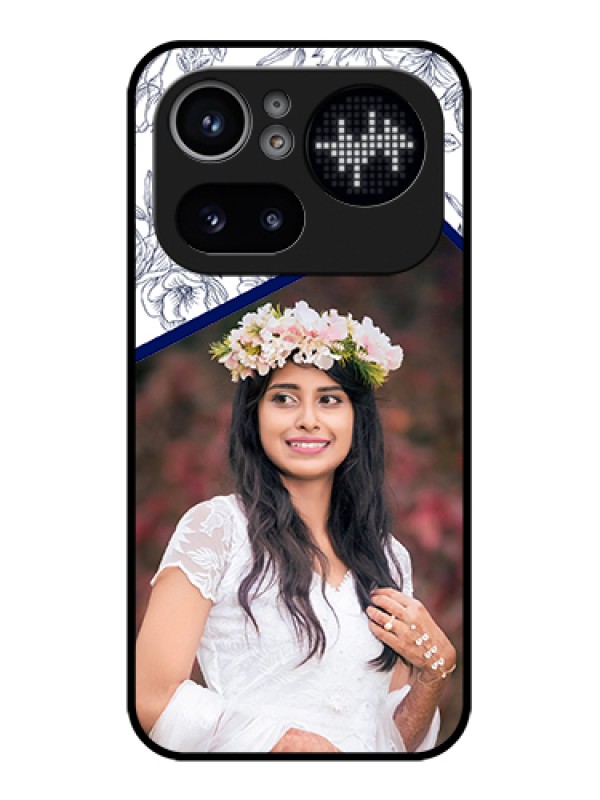 Custom Nothing Phone 4A Pro 5G Custom Glass Phone Case - Classy Floral Design
