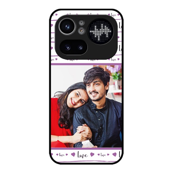 Nothing Phone 4A Pro 5G Custom Glass Phone Case - Couples Heart Design