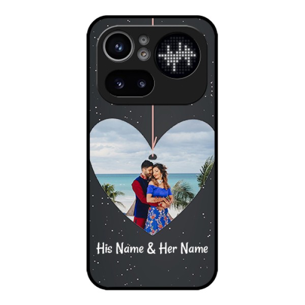 Nothing Phone 4A Pro 5G Custom Glass Phone Case - Hanging Heart Design